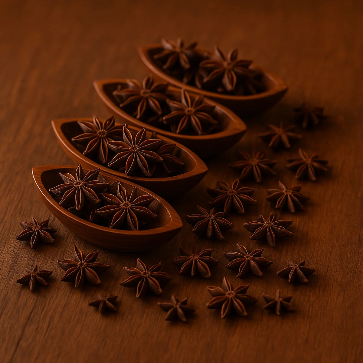Anis étoilé (badiane entière) - épice rare et aromatique de l’Océan Indien, sélectionnée par la Maison L’Or Noir.