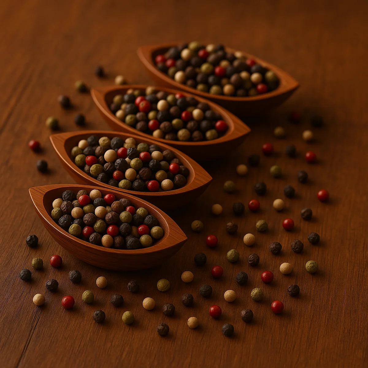 Mélange 4 baies - poivres rares noir, blanc, vert et rouge sélectionnés par la Maison L’Or Noir, Signature Vanille Morgan.