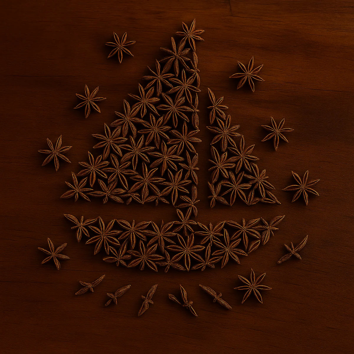 Anis étoilé (badiane entière) - épice rare et aromatique de l’Océan Indien, sélectionnée par la Maison L’Or Noir.