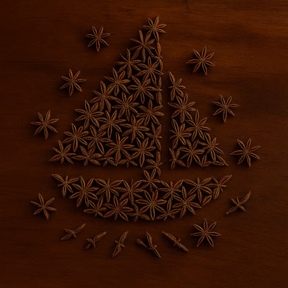 Anis étoilé (badiane entière) - épice rare et aromatique de l’Océan Indien, sélectionnée par la Maison L’Or Noir.